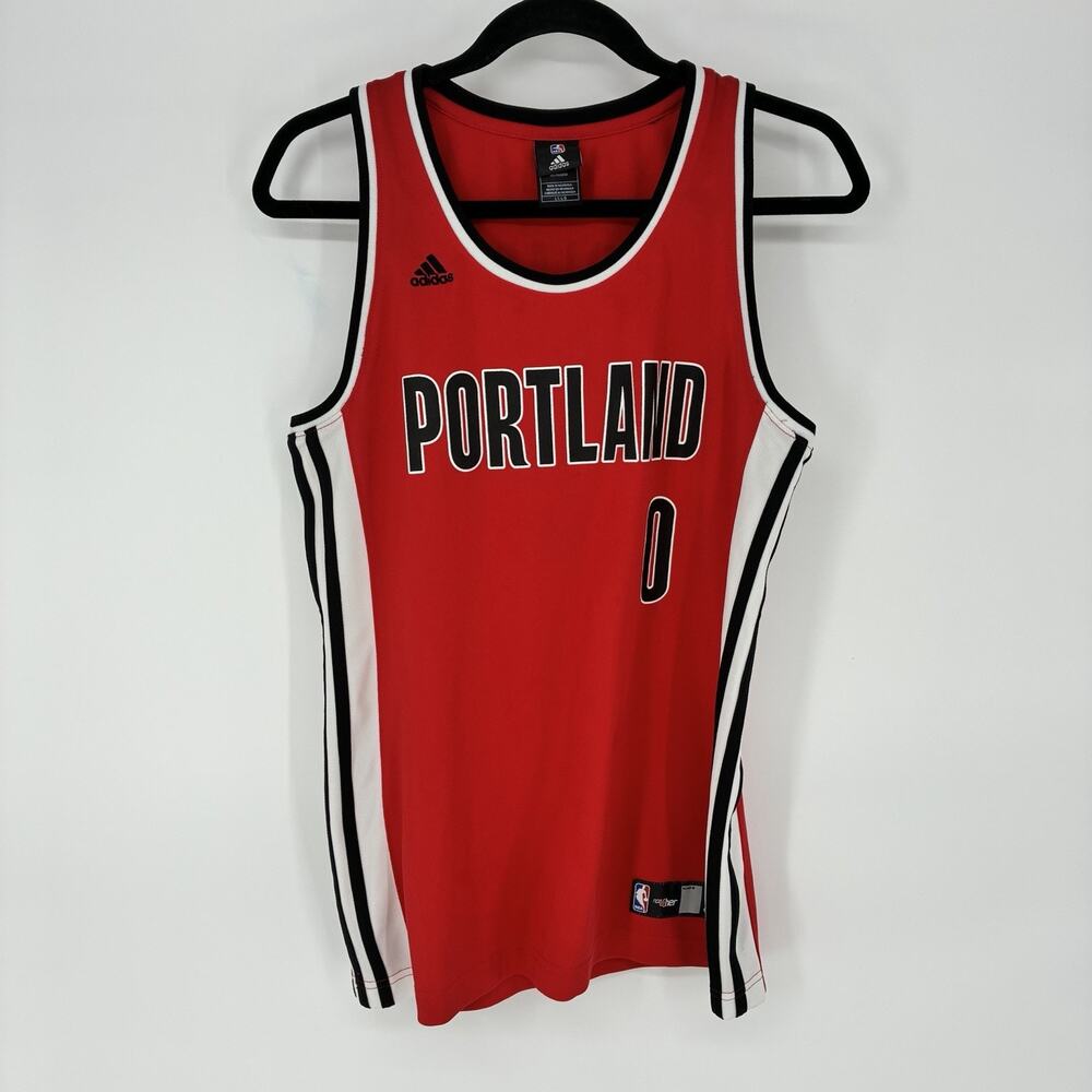 Adidas Damian Lillard Red Vintage Vibe Jersey Women’s Size L